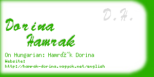 dorina hamrak business card